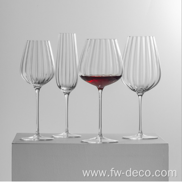 Crystal Wine Glass Set Gold Rimmed